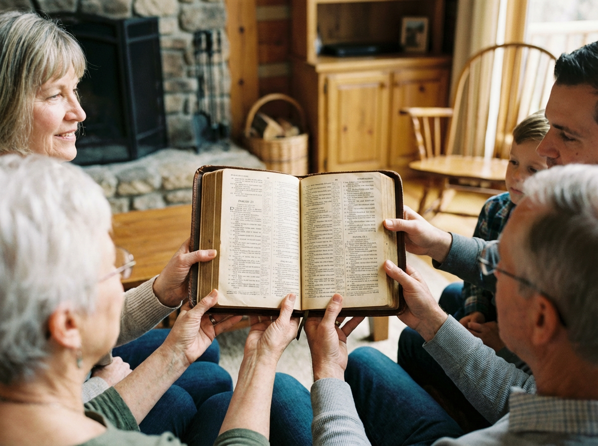 Biblia abierta que simboliza principios cristianos en la educación